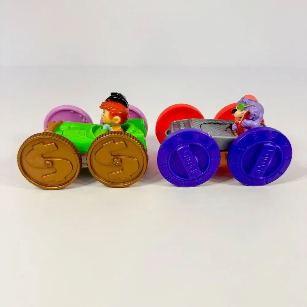 1990 McDonalds Complete Set 4 Tiny Toons Flip Cars Happy Meal Toys | 90s Looney